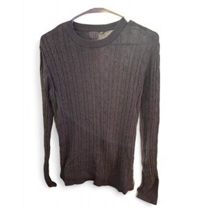 Women’s A New Day Grey Cable Crewneck Pullover Sweater